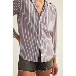 Grayson The Hero Blue Pink White Stripe Button Down Shirt Minimalist 3 / Medium